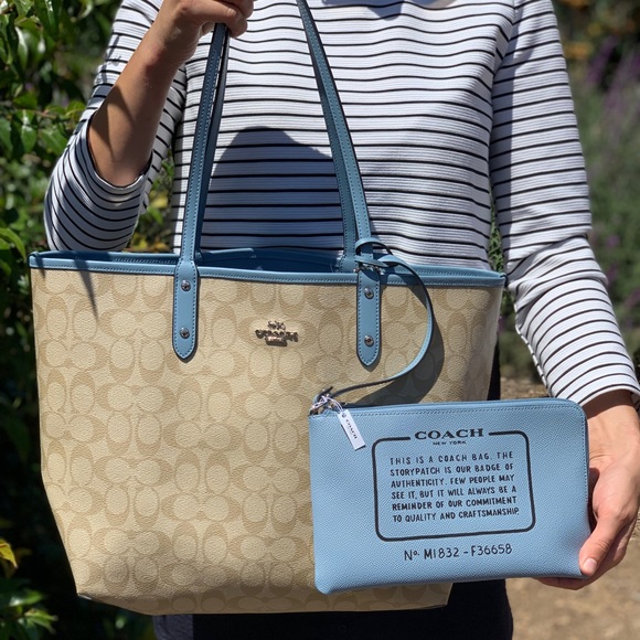 Coach Handbags - Coach Reversible Tote in Signature Canvas